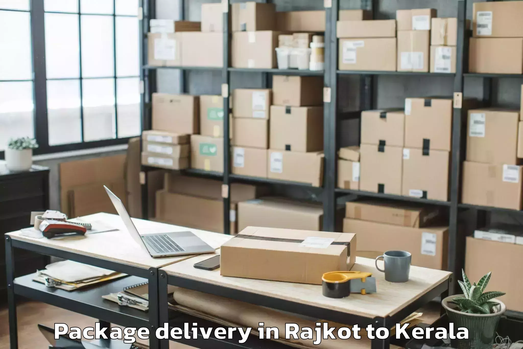 Easy Rajkot to Karunagappally Package Delivery Booking